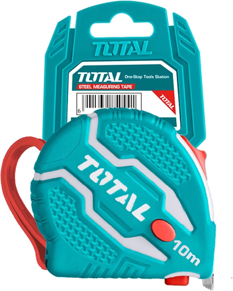 توتال شريط قياس فولاذي للقراءة بالوحدات المترية والإمبراطورية (بوصات وأقدام) بطول 10 أمتار - Image 4