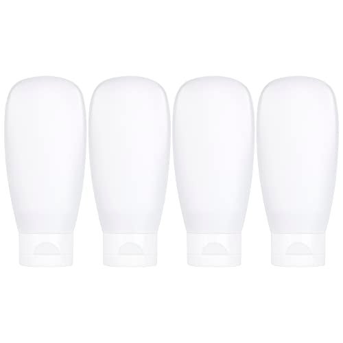 CRAFTISAN TSA Approved Travel Bottles Set for Toiletries Travel Size Containers Kit 4 Pack Portable Leak Proof Refillable Squeeze Cosmetic Airplane Essential Shampoo Hair Conditioner Body Lotion Bath Shower Gel - Image 1
