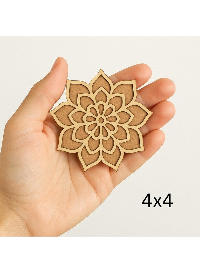 TOTA قوالب رانغولي TOTA - مجموعة 6 قوالب رانغولي ملونة من MDF بحجم 4X4 بوصة | حصائر رانغولي ثلاثية الأبعاد قابلة لإعادة الاستخدام لتزيين المنزل في ديوالي نافراتري بونغال أونام بوجا | فريدة من نوعها - Image 4