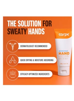 Carpe Carpe Antiperspirant Hand Lotion, A dermatologist-recommended smooth lotion that helps stop hand sweat, Great for hyperhidrosis (Original Eucalyptus)  - Image 3