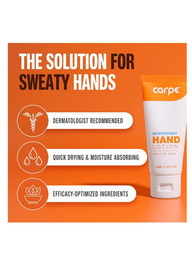 Carpe - Carpe Antiperspirant Hand Lotion, A dermatologist-recommended smooth lotion that helps stop hand sweat, Great for hyperhidrosis (Original Eucalyptus) - Image 1