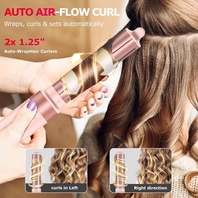 MESCOMB 5 in 1 High-Speed Hot Air Styler, Professional Frizz-Free Hair Dryer Brush, Fast Drying with Diffuser, No Heat Damage Air Styler Wrap for Curl, Volumize, Gift for Women (Pastel Pink) - Image 3