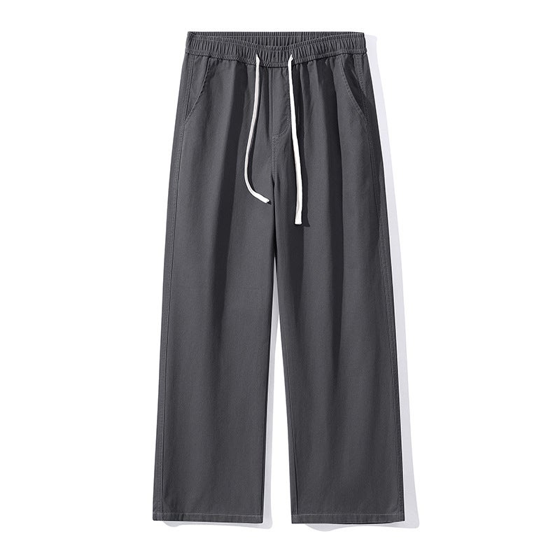 Autumn New Boys Sports Casual Trousers Elastic Waist Rubber Pants Trousers Men'S Loose Straight Wide Leg Pants For Men - Image 1