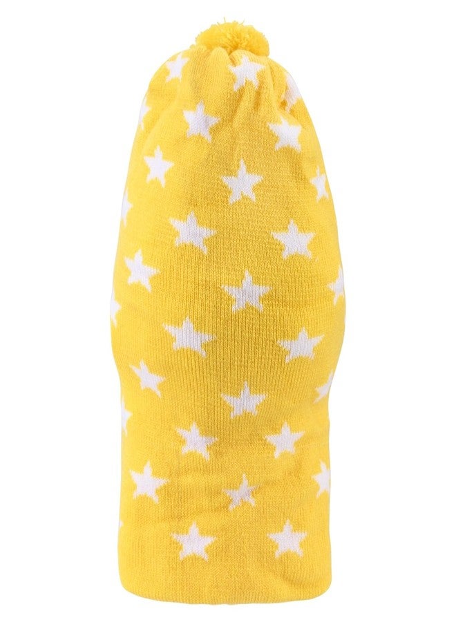 Queen Style Cute Woolen Monkey Caps for Boys and Girls (Fit for Age 2-5 Years- Pack of 2) (in, Age, 2 Years, 5 Years, Beige and Yellow) - Image 5