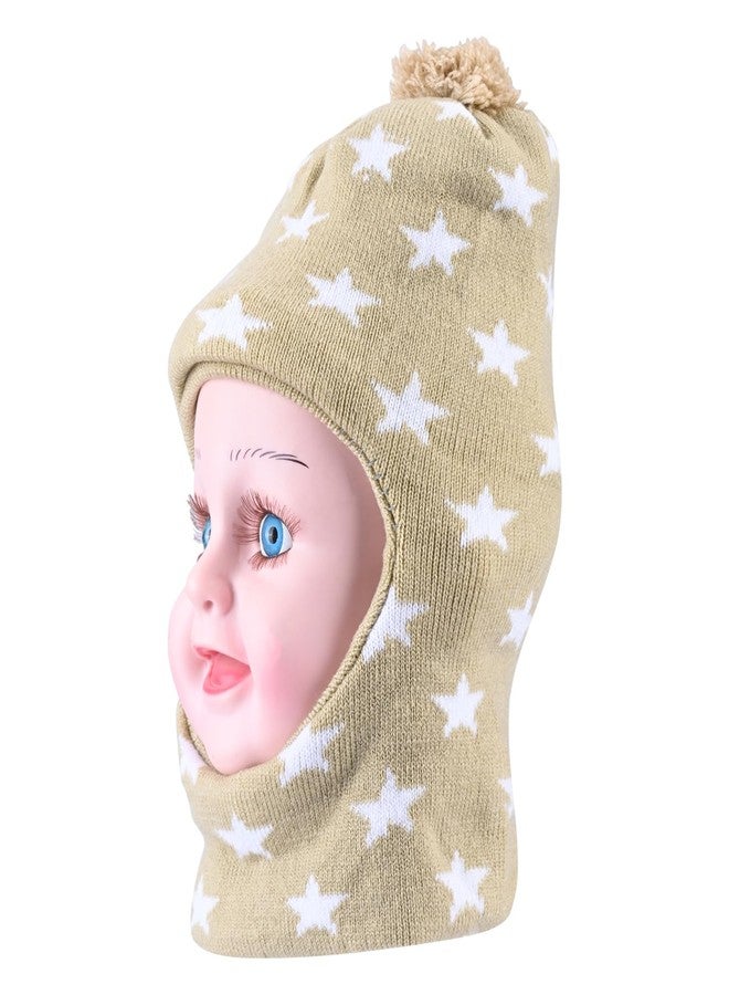 Queen Style Cute Woolen Monkey Caps for Boys and Girls (Fit for Age 2-5 Years- Pack of 2) (in, Age, 2 Years, 5 Years, Beige and Yellow) - Image 3