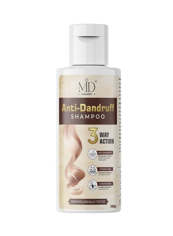 MD Cosmetic Anti-Dandruff Shampoo - Advanced 3-Way Action Formula for Dandruff Removal, Scalp Nourishment, and Hair Strengthening - Image 1