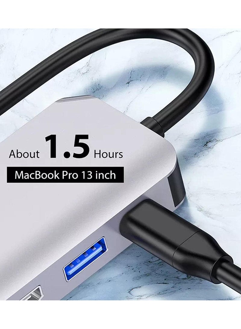 Digipace USB C Aadapter Hub, 4 in 1 USB Type C to 4K HDMI,VGA,USB3.0 & USB-C PD Multiport Dock Station Compatible with MacBook Series, Chromebook, Zenbook etc Type C Devices - Image 5