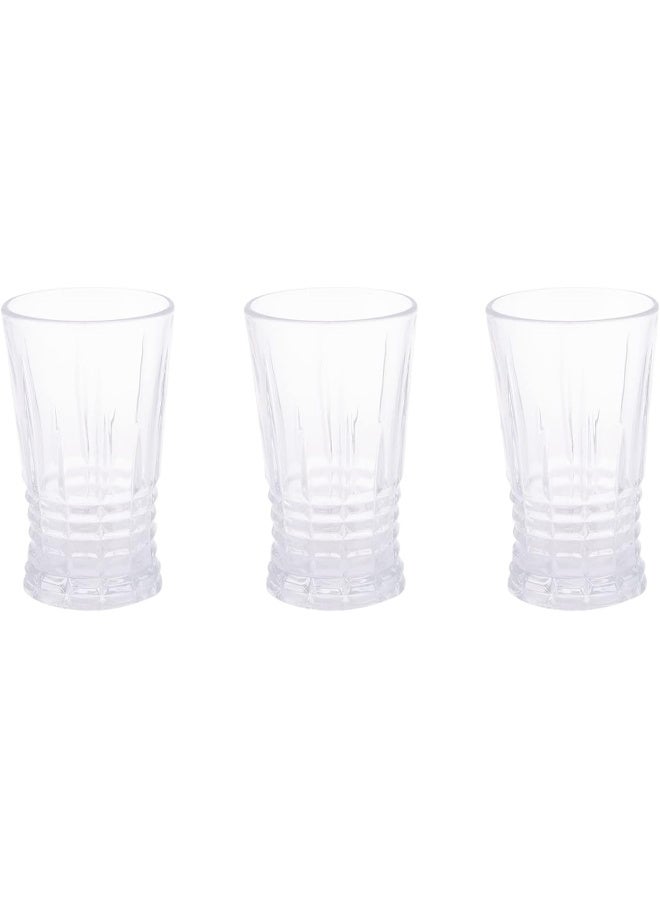 AKDC Juice Glass 3Pcs Set L(7CM) XW(7CM) XH(12CM) Transparent - Image 1