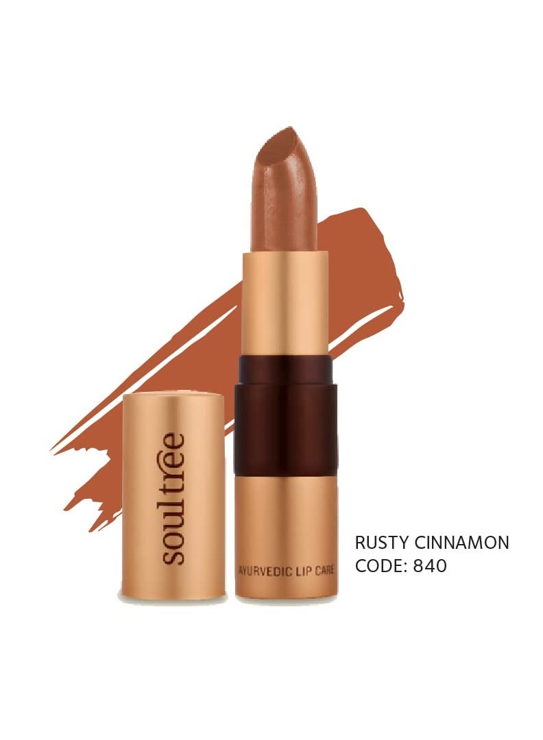 SoulTree Ayurvedic Lipstick Rusty Cinnamon 840 4gm - Image 2