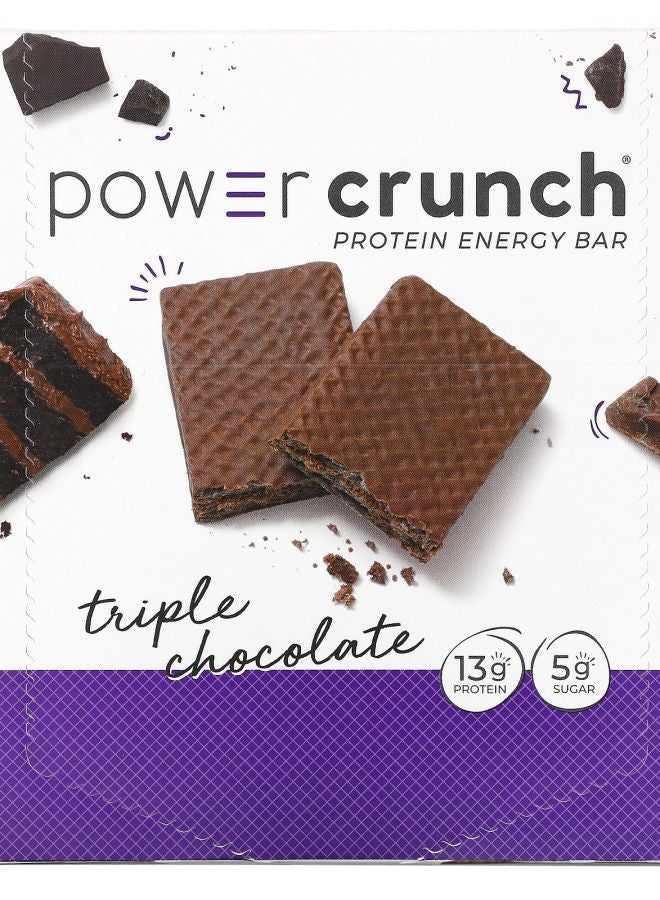 Power Crunch Protein Energy Bar Triple Chocolate 12 Bars 1.4 oz (40 g) Each