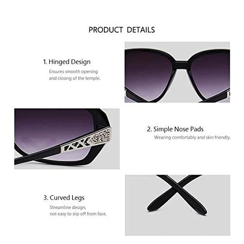 Dervin UV Protected Han Edition Designer Oversized Sunglasses for Women (Purple) - Pack of 1 - Image 5