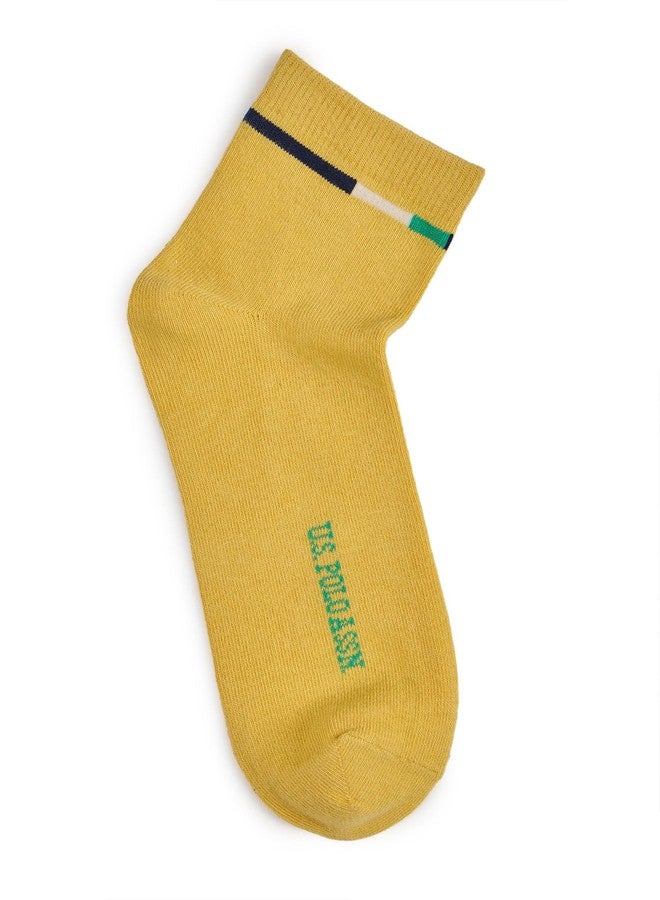 U.S. POLO ASSN. Kids High-Ankle Length KS004 Cotton Stretch Socks - Pack Of 3 - Image 5