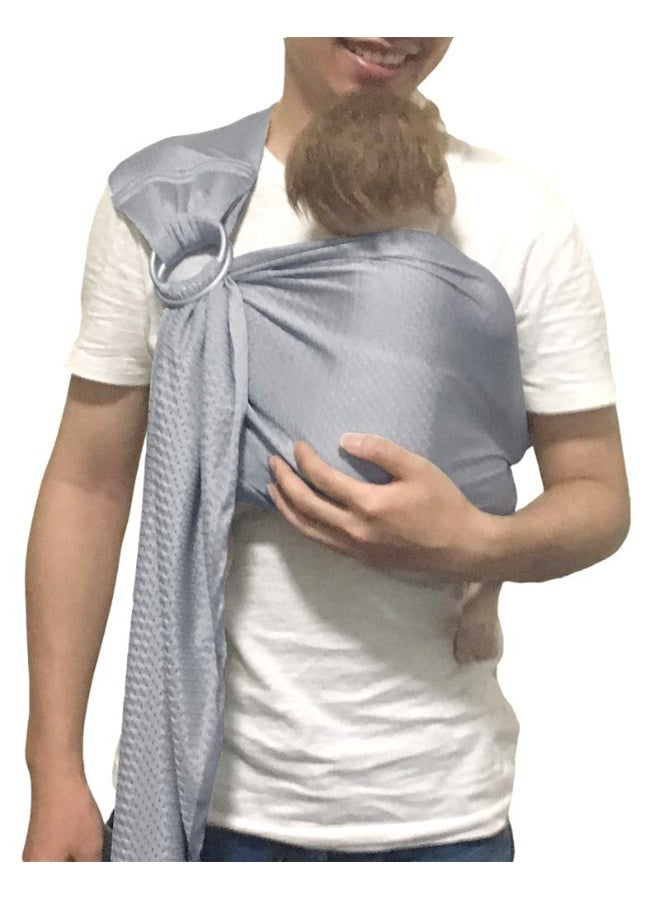 Vlokup حامل حلقة الماء للأطفال | لفافة خفيفة الوزن وقابلة للتنفس للأطفال الرضع، حديثي الولادة، الأطفال والصغار | مثالي للصيف، السباحة، المسبح، الشاطئ | رائع أيضًا للأب رمادي فاتح - Image 4