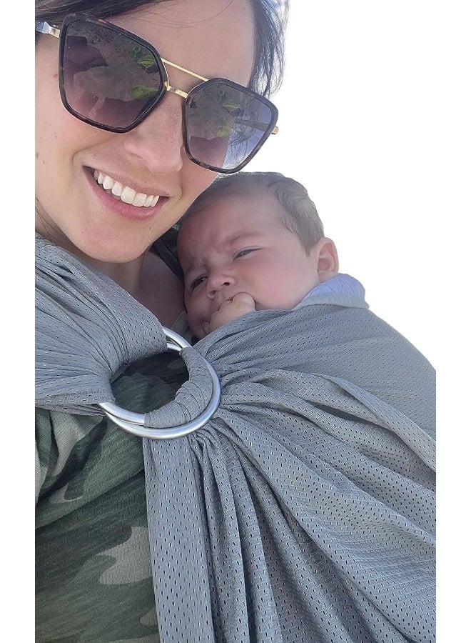 Vlokup حامل حلقة الماء للأطفال | لفافة خفيفة الوزن وقابلة للتنفس للأطفال الرضع، حديثي الولادة، الأطفال والصغار | مثالي للصيف، السباحة، المسبح، الشاطئ | رائع أيضًا للأب رمادي فاتح - Image 1