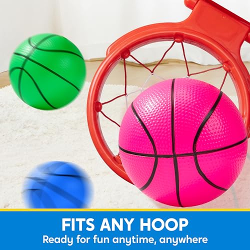 SYNCFUN 6 PCS Mini Basketballs, 5 inches Colorful Small Ball for Basketball Hoop, Inflatable Rubber Ball, Sports Toys Gift for Toddlers and Teenagers (6 Colors) - Image 5