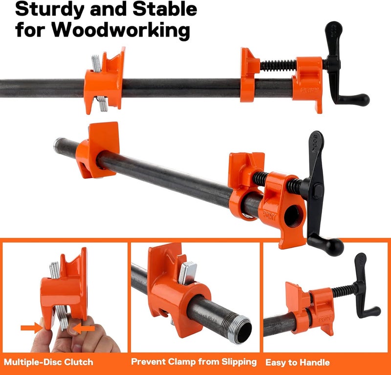 Pony 2-Pack 50 Wood Gluing Pipe Clamp Fixture for 3/4 Inch Black Pipe - Image 4