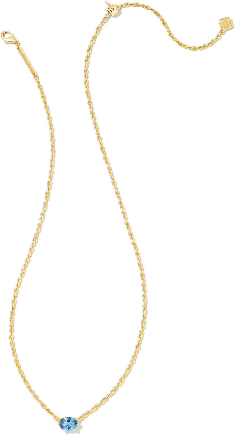 Kendra Scott Cailin Pendant Necklace in Gold with Blue Violet Crystal - Image 2