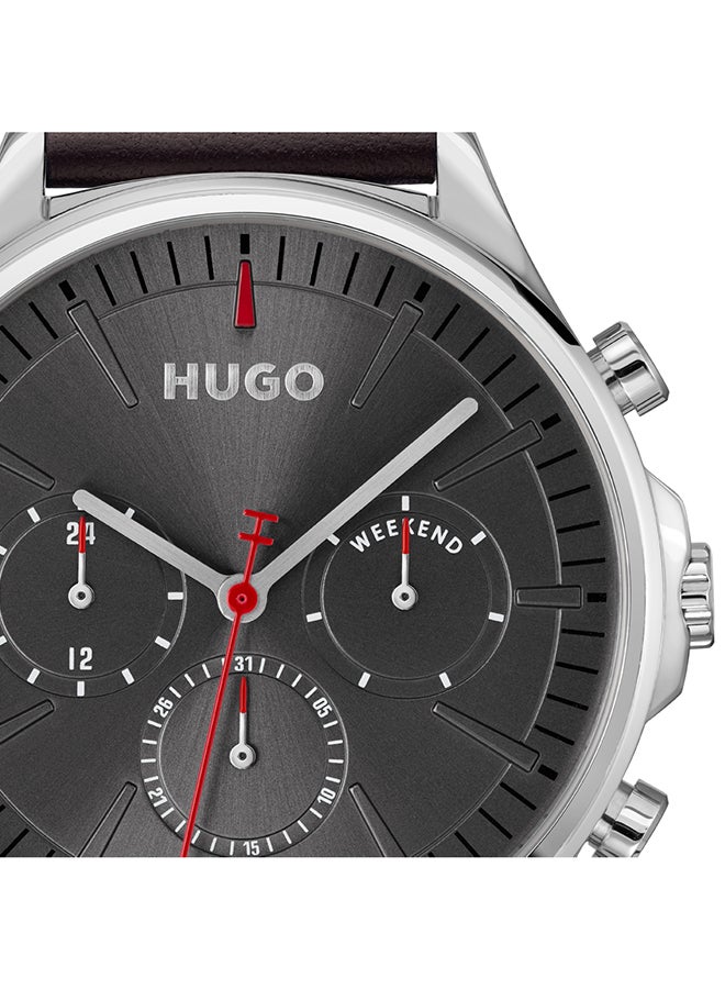 HUGO BOSS HUGO BOSS WATCH ROUND ANALOG MEN'S GREY CASE WATCH - 1530407 - Image 4