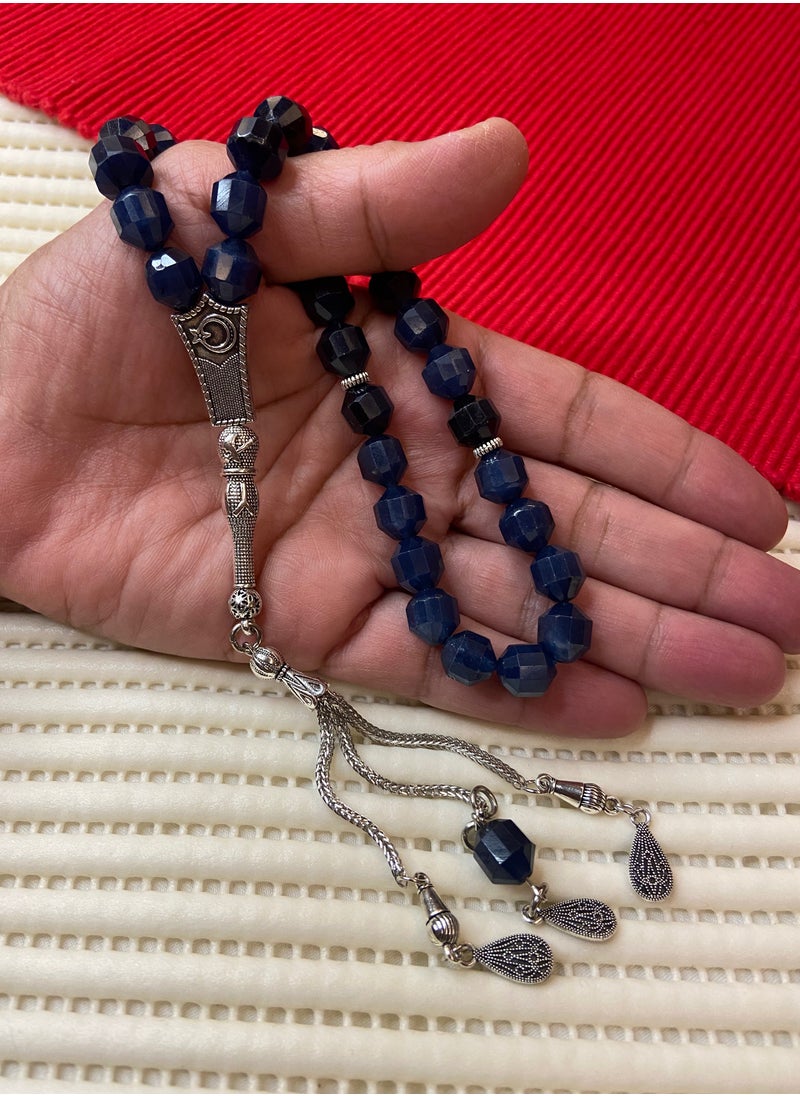 just naturals - Natural Quartz Stone Prayer Beads For Men 33 Beads Size 9.1mm x 10.5mm - Image 1