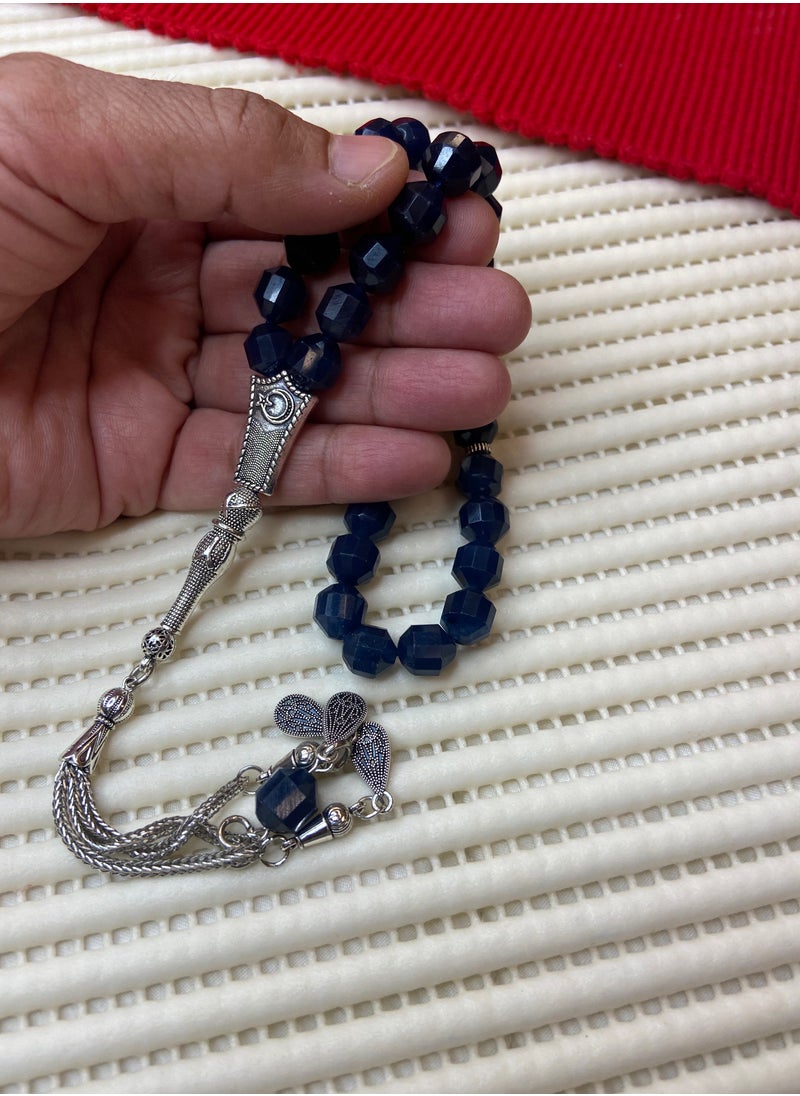 just naturals - Natural Quartz Stone Prayer Beads For Men 33 Beads Size 9.1mm x 10.5mm - Image 1