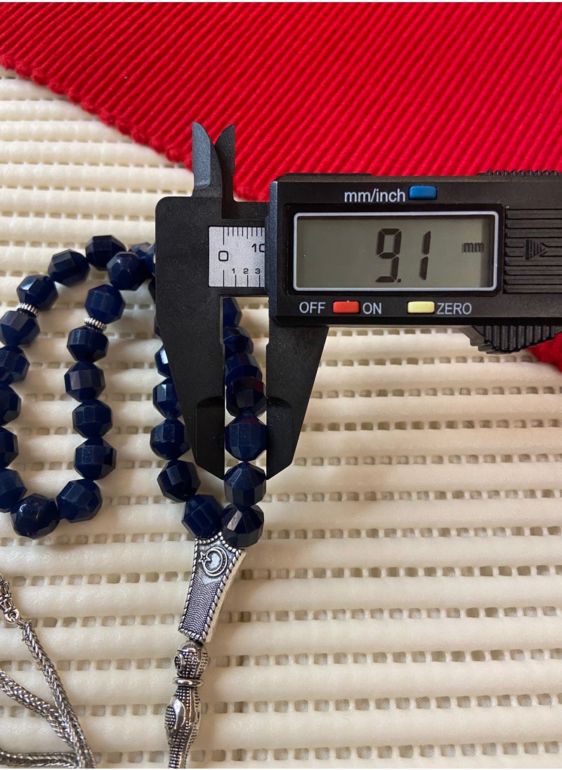 just naturals - Natural Quartz Stone Prayer Beads For Men 33 Beads Size 9.1mm x 10.5mm - Image 1