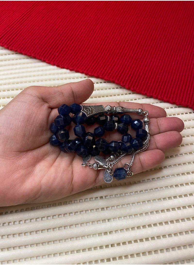 just naturals - Natural Quartz Stone Prayer Beads For Men 33 Beads Size 9.1mm x 10.5mm - Image 1