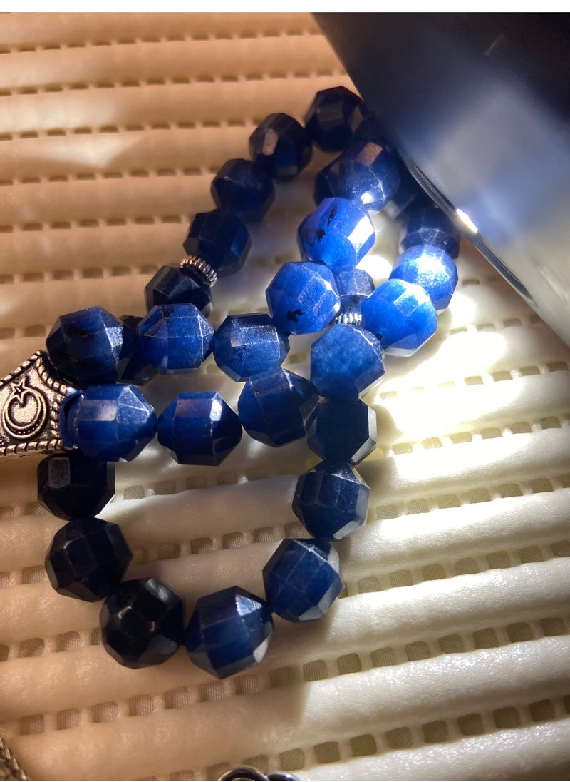 just naturals - Natural Quartz Stone Prayer Beads For Men 33 Beads Size 9.1mm x 10.5mm - Image 1