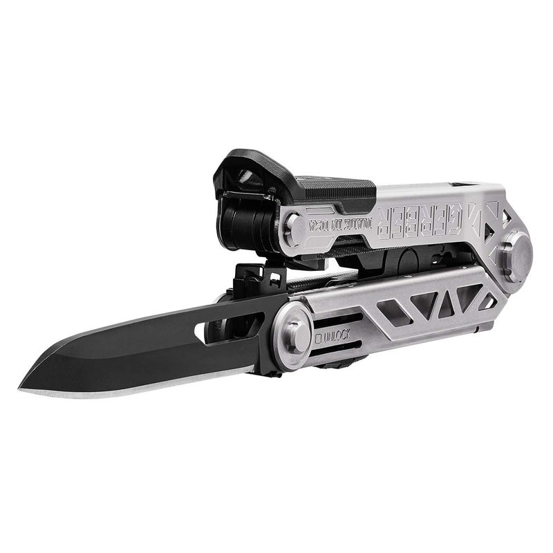 Gerber Gear Center-Drive Multitool - Includes 3.25â€ Outboard Knife, Pliers, Pry Bar, Bottle Opener & Awl - Comes with Bit Set & Sheath - Made in USA - Silver & Black - Image 3