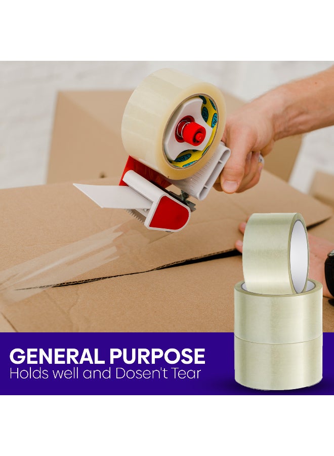 ARABIQO 6 Rolls Clear Packing Tape, 2 inches x 100 Yards strong Heavy Duty Adhesive Tape for Sealing Boxes, Moving, Shipping, Large Postal Bags, Office & Home Use - Image 4