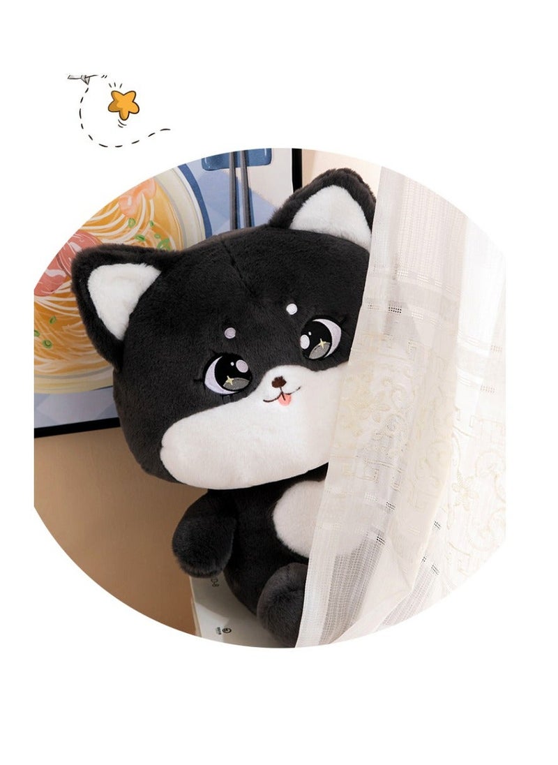 Black Adorable Cat Plush, 9.8 inches Charming Stuffed Animal Cat Plushie Pillow for Kids, Cozy and Huggable Toy, Black  - Image 3