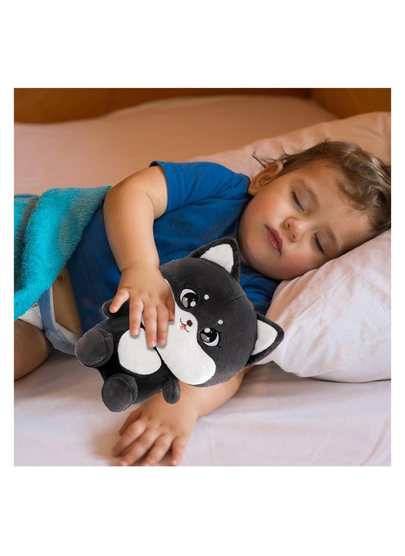Black Adorable Cat Plush, 9.8 inches Charming Stuffed Animal Cat Plushie Pillow for Kids, Cozy and Huggable Toy, Black  - Image 5