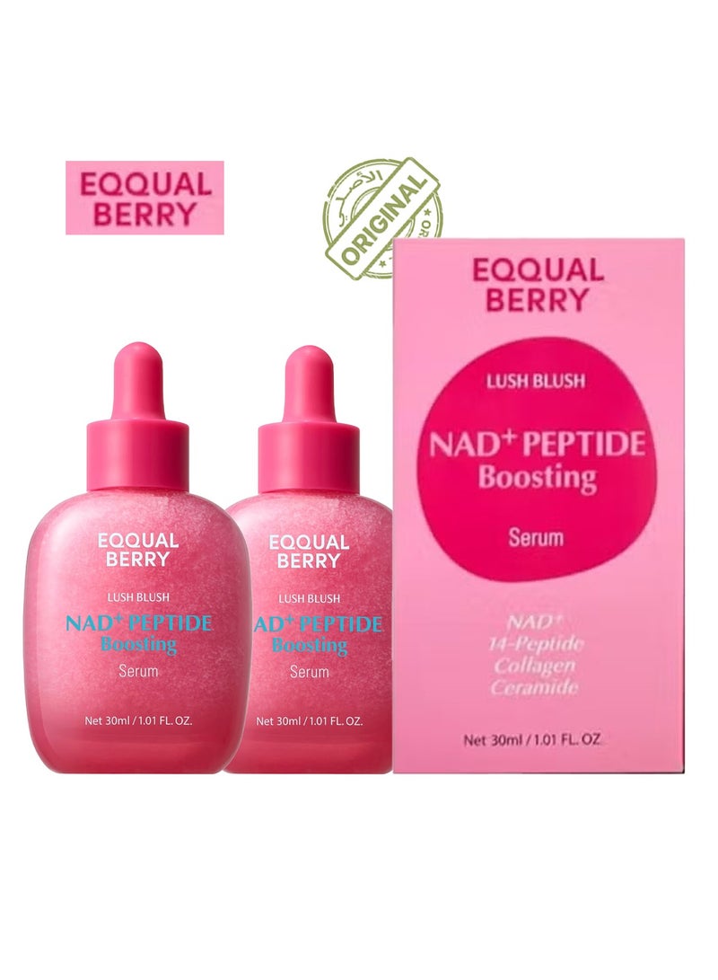 eqqualberry 2-Piece Eqqualberry Lush Blush NAD+ Peptide Boosting Serum 30*2ml - Image 1