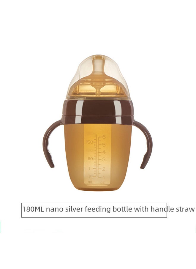 Generic - Food-grade Liquid Silicone Wide-mouth Milk Bottle 150/180/250/300ml - Direct Sale From Manufacturer-Capacity:250ml Nano Silver Bottle Without Handle Straw - Image 1