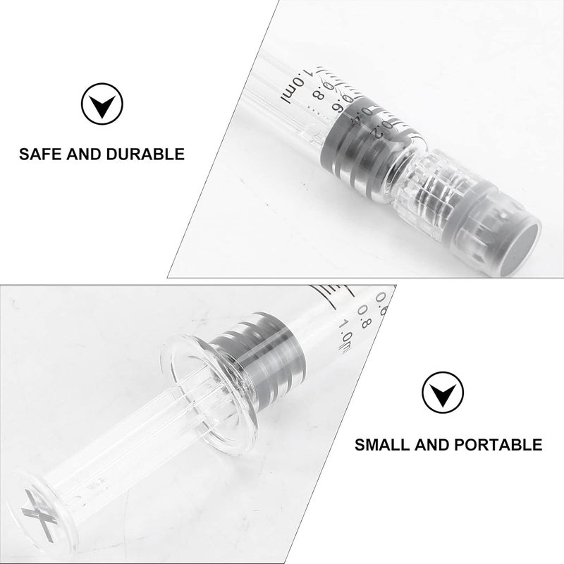 klarako 10PCS 1ML Syringe with Luer Lock Tip Glass Syringes with No Needle for Feeding Tubes Cosmetic Home Care - Image 5