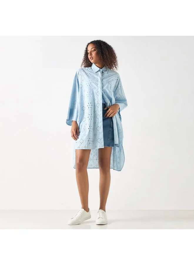 Lee Cooper Lee Cooper Embroidered Oversized Shirt
