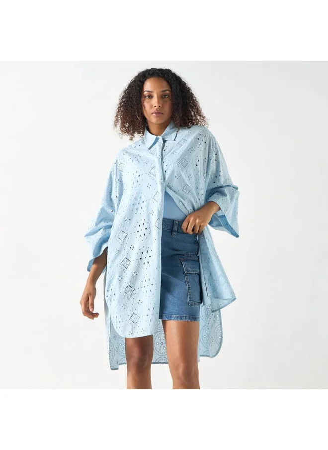 Lee Cooper Lee Cooper Embroidered Oversized Shirt