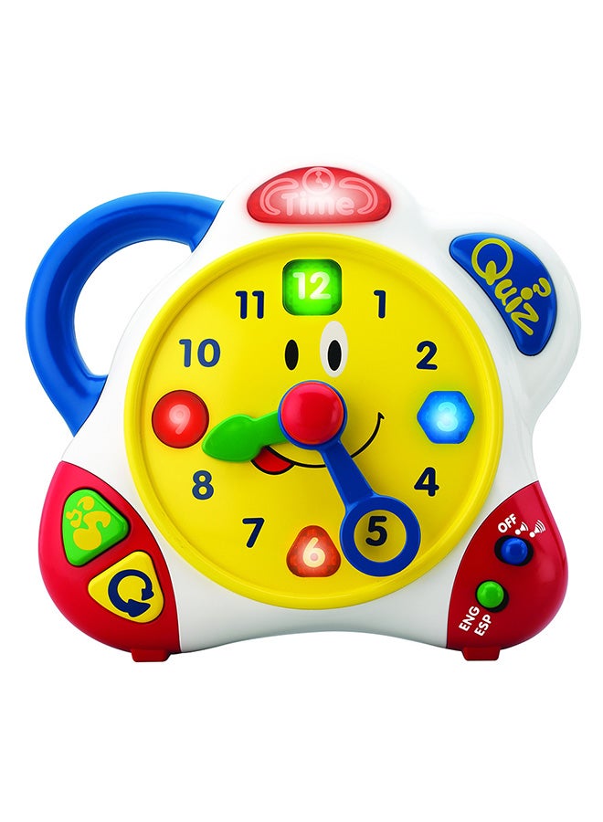 Happy Kids ساعة التعلم الثنائية اللغة للأطفال، لعبة إلكترونية تفاعلية، تطوير حسي، متينة، 19.06 × 5 × 18.5 سم، 24 شهرًا+ - متعددة الألوان - Image 2