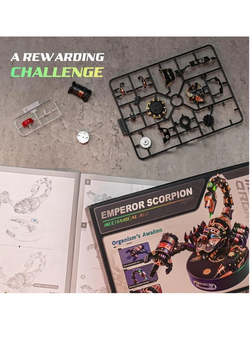 Robotime - ROKR Emperor Scorpion Model DIY 3D Puzzle MI04,3D Wooden Puzzles for Adults/Teens, Creative Home Decor, Unique Gift for Craft Hobby Adults/Teens - Image 1