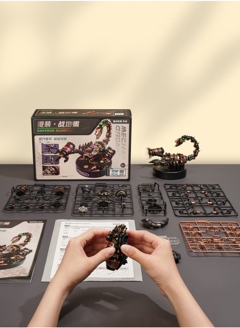 Robotime - ROKR Emperor Scorpion Model DIY 3D Puzzle MI04,3D Wooden Puzzles for Adults/Teens, Creative Home Decor, Unique Gift for Craft Hobby Adults/Teens - Image 1