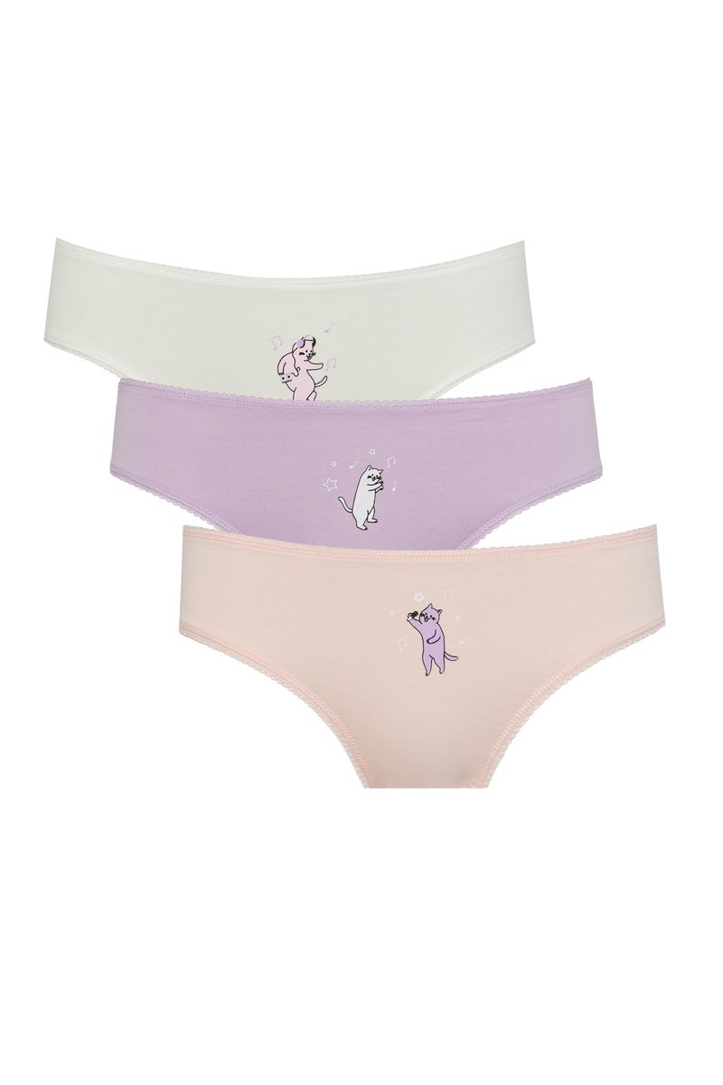 DeFacto Woman Fall in Love 3 Pack Slip Panties - Image 1