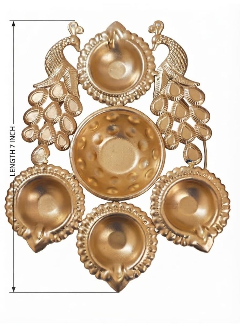 Peacock Design Candle Holder Set of 2 Decorative Diya for Home Decor - Image 3