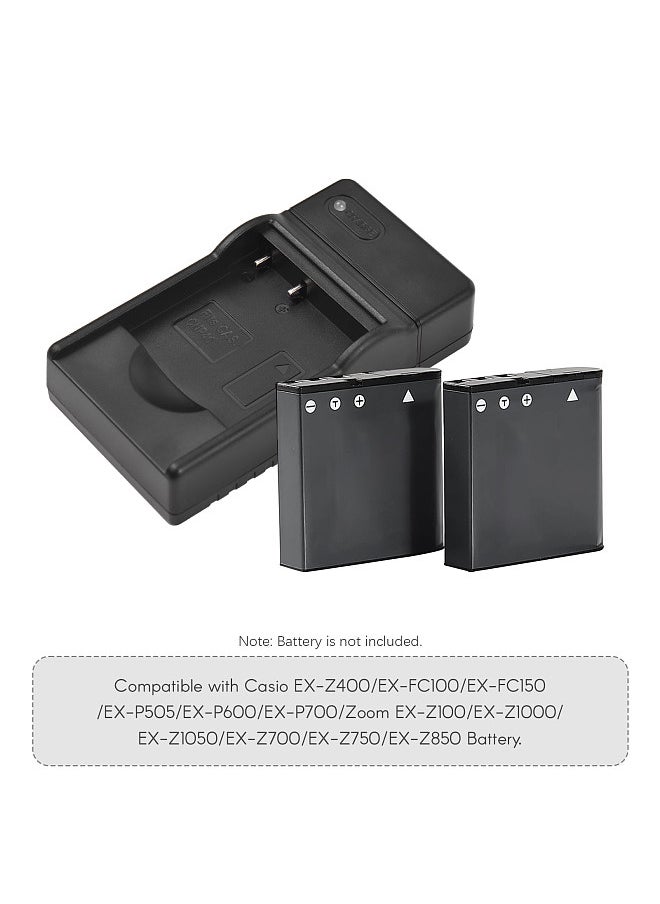 Generic - NP-40 Battery Charger with LED Indicator Type-C Port & USB Cable Replacement for Casio EX-Z400/EX-FC100/EX-FC150/EX-P505/EX-P600/EX-P700/Zoom EX-Z100/EX-Z1000/EX-Z1050/EX-Z700/EX-Z750/EX-Z850 - Image 1