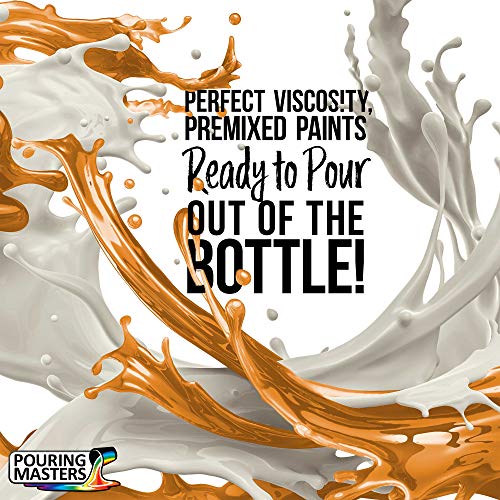 POURING MASTERS Golden Ochre Acrylic Ready to Pour Pouring Paint - Premium 64-Ounce Pre-Mixed Water-Based - for Canvas, Wood, Paper, Crafts, Tile, Rocks and More - Image 2