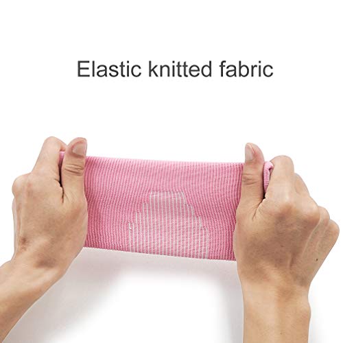 Luwint Kids Knit Elbow Brace Support Compression Arm Protection Sleeves for Volleyball Weightlifting Tennis Tendonitis 1 Pair Pink Medium - Image 5