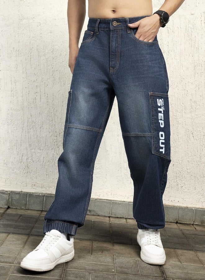 Hubberholme Men Indigo Jeans - Baggy Loose Fit for Relaxed Style  - Image 2