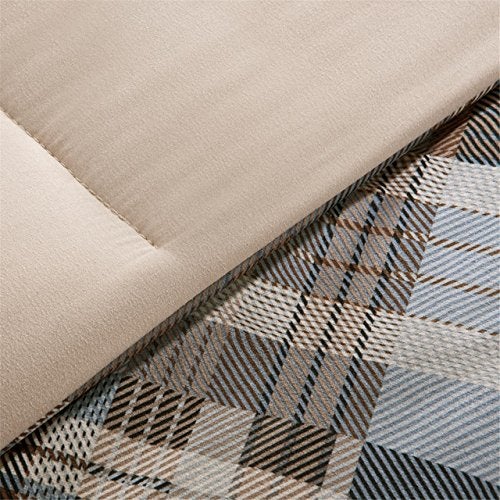 Woolrich John Rich & Bros. Woolrich Comforter Set, Cabin Lodge, Warm Cover for Colder Season, Modern Cottage-Inspired Down Alternative Ultra Soft Microfiber Bedding, Matching Sham, Plaid Grey/Blue Twin 2 Piece - Image 3