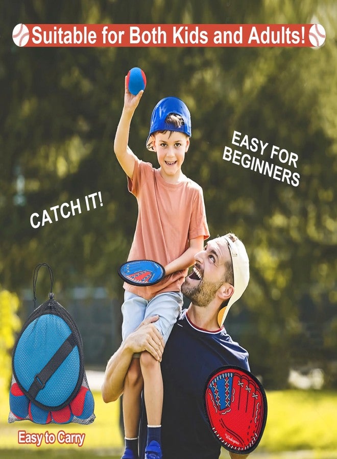 Wedopro Toss and Catch Ball Game, Kids Toddler Baseball Glove & Catch Ball Toys, Kids Outdoor Games for Family, Toys for Beach Yard Outside, Birthday Easter Gift for Ages 3 4 5 6 7 8-12 Year Old Boys Girls - Image 2