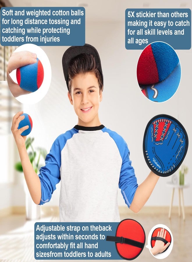 Wedopro Toss and Catch Ball Game, Kids Toddler Baseball Glove & Catch Ball Toys, Kids Outdoor Games for Family, Toys for Beach Yard Outside, Birthday Easter Gift for Ages 3 4 5 6 7 8-12 Year Old Boys Girls - Image 4