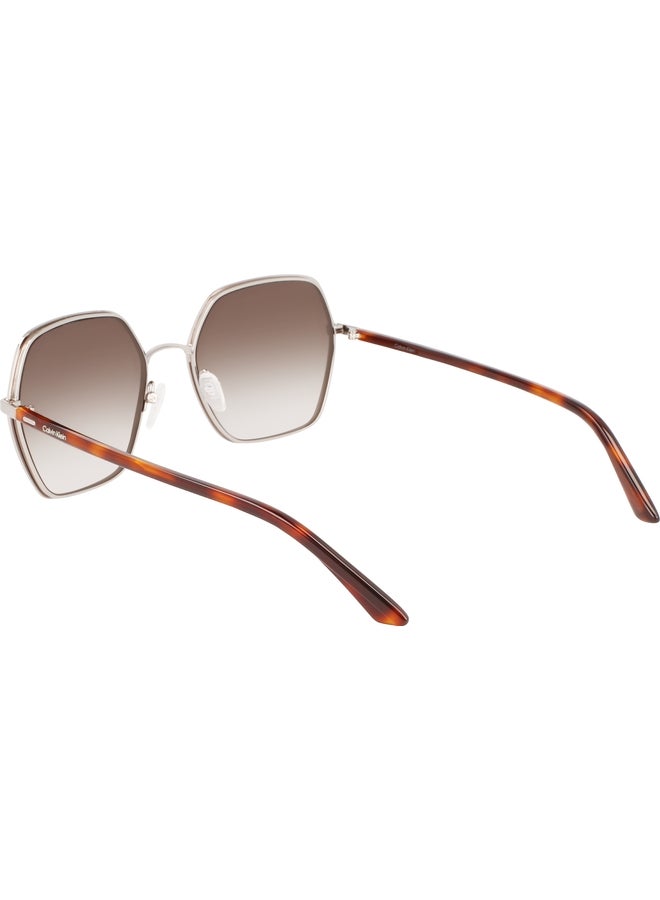 CALVIN KLEIN FULL RIM METAL MODIFIED RECTANGLE CALVIN KLEIN SUN CK21131S N 5620 (200) BROWN - Image 3