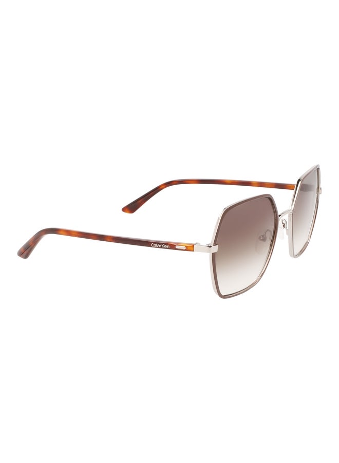 CALVIN KLEIN FULL RIM METAL MODIFIED RECTANGLE CALVIN KLEIN SUN CK21131S N 5620 (200) BROWN - Image 1